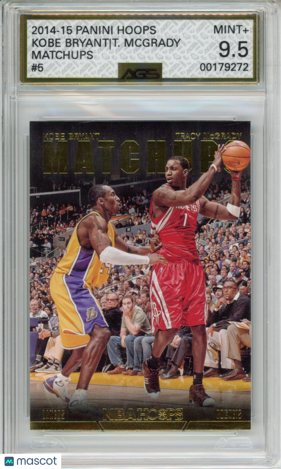 2015 Basketball 2014-15 Hoops Kobe Bryant / Tracy McGrady #005 AGS 9.5