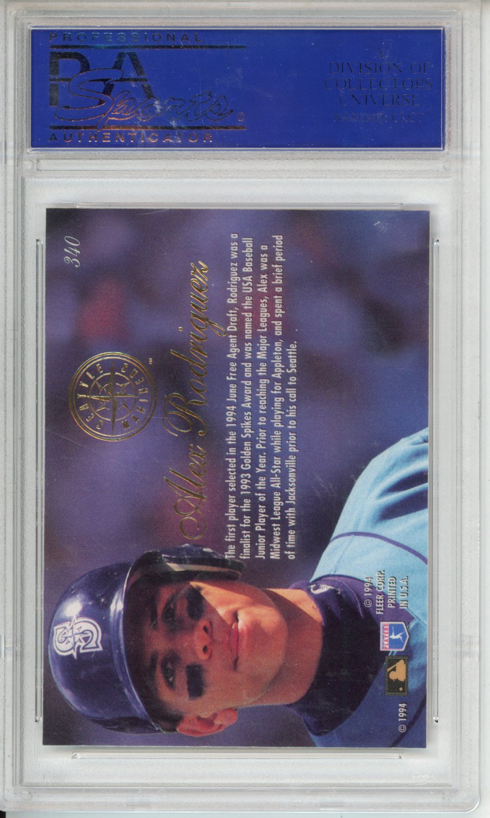1994 Flair Alex Rodriguez #340 PSA 10