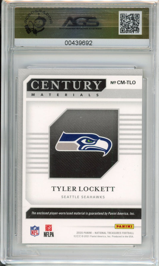 2020 Panini National Treasures Tyler Lockett #CM-TLO /49 AGS 10