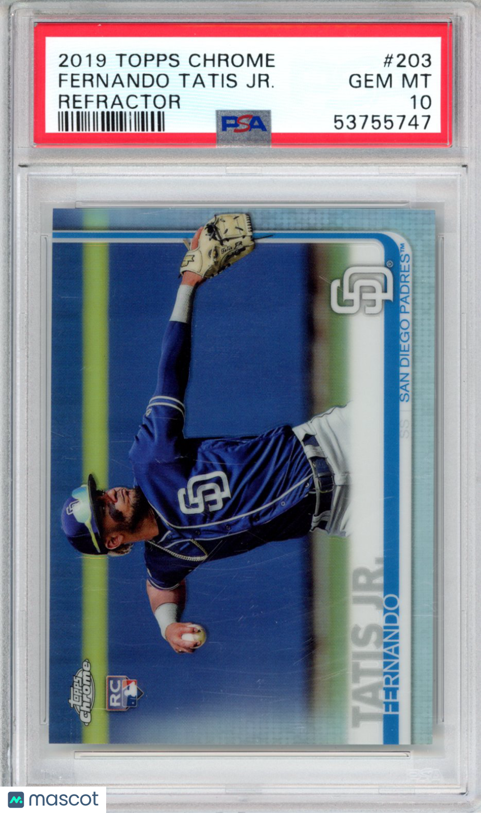 2019 Topps Chrome Fernando Tatis JR. #203 Refractor PSA 10