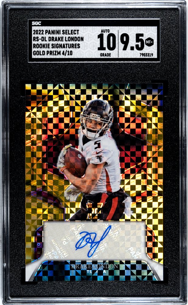 2022 unknown Panini Select Football Drake London #RS-DL Tie Dye English SGC 9.5