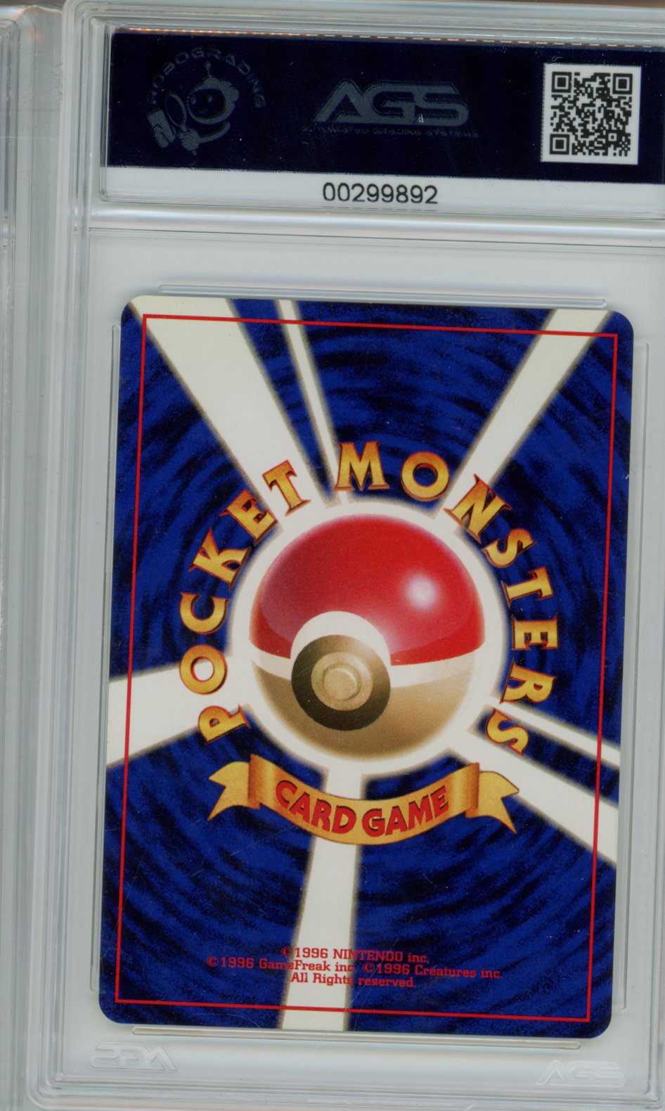 1997 Pokemon Fossil Dragonite #149 AGS 9