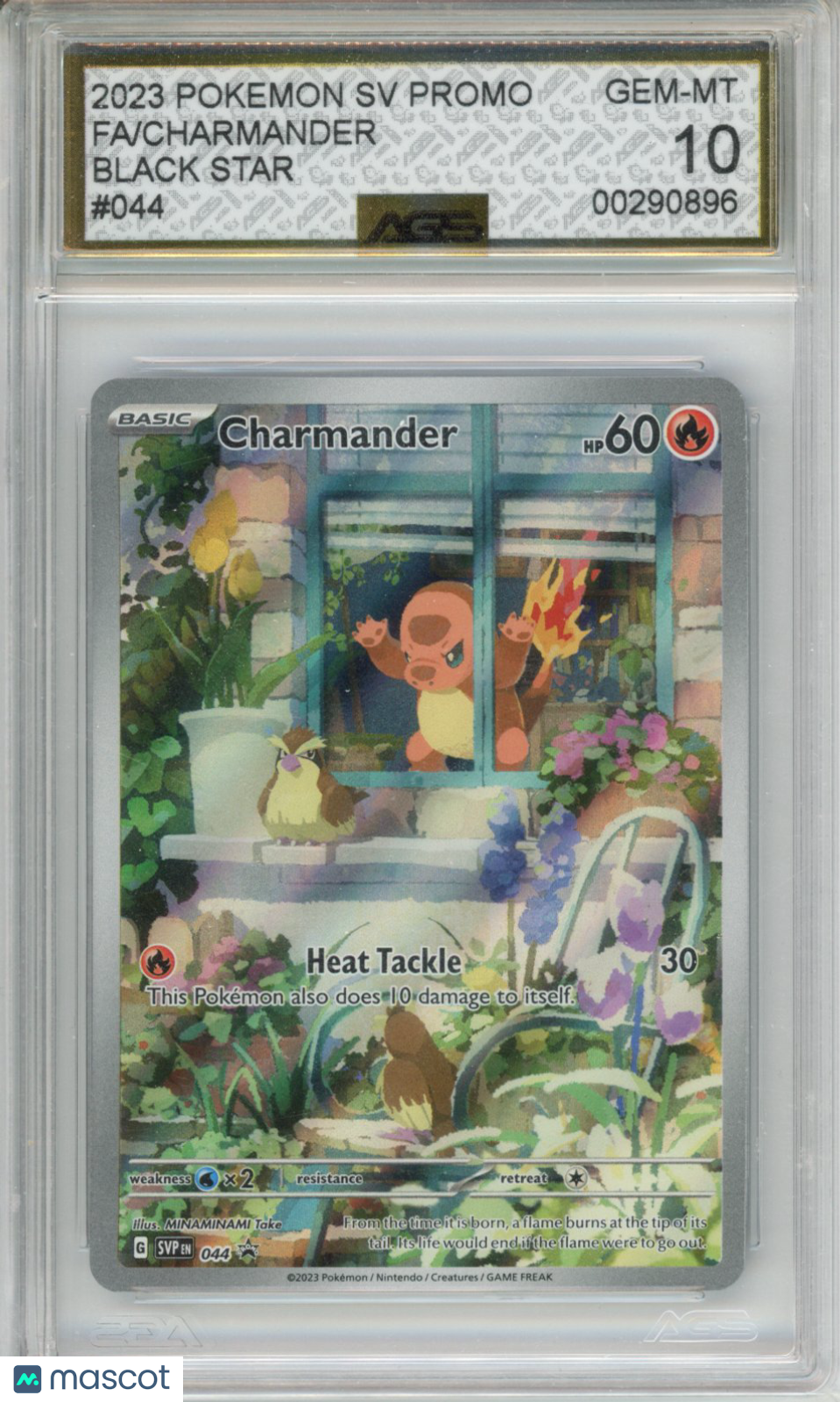2022 Pokemon Scarlet and Violet Promos CHARMANDER #044 AGS 10