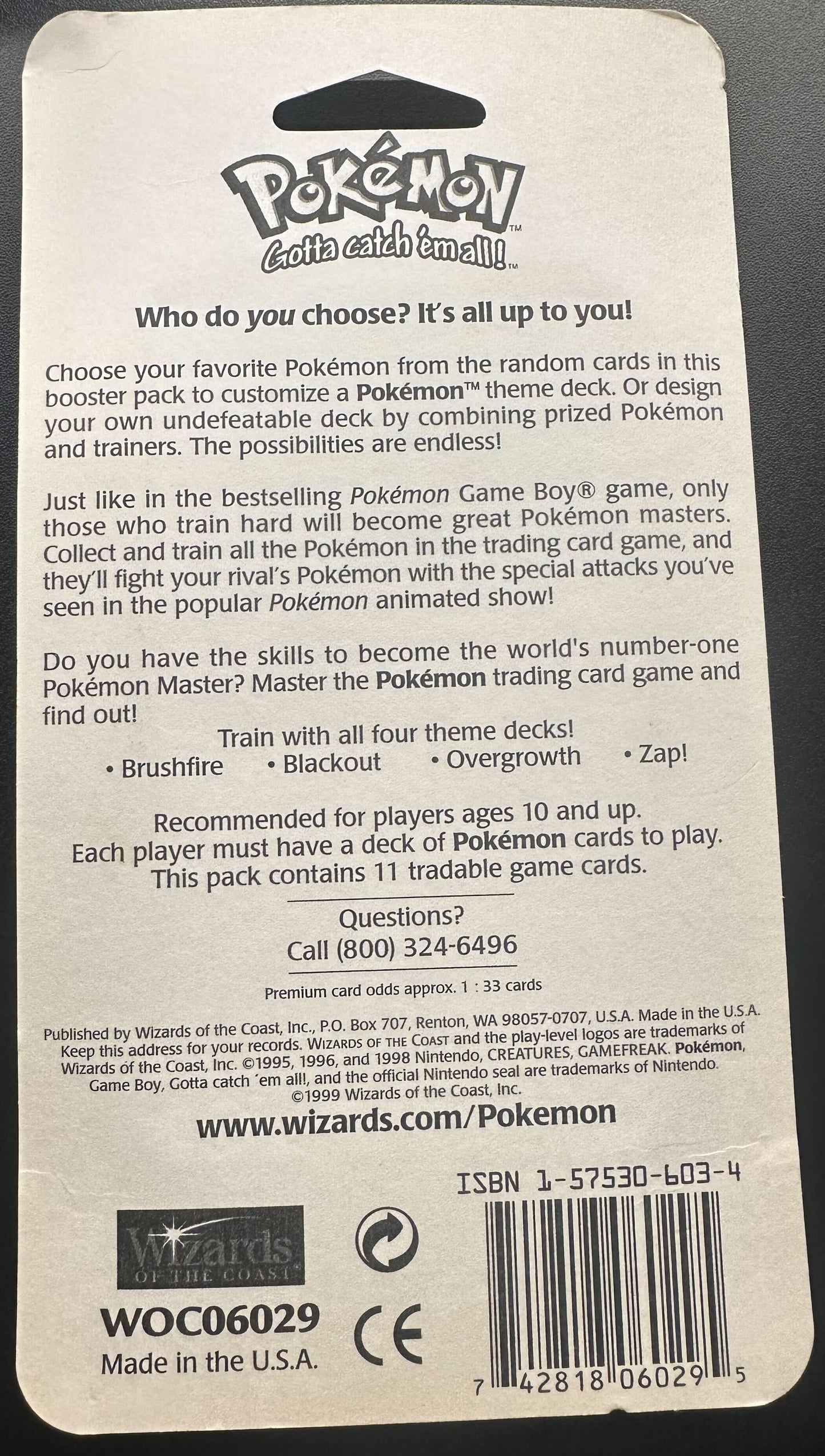 1999 Base Set Unlimited Pokemon Sealed Blister Pack Charizard Art