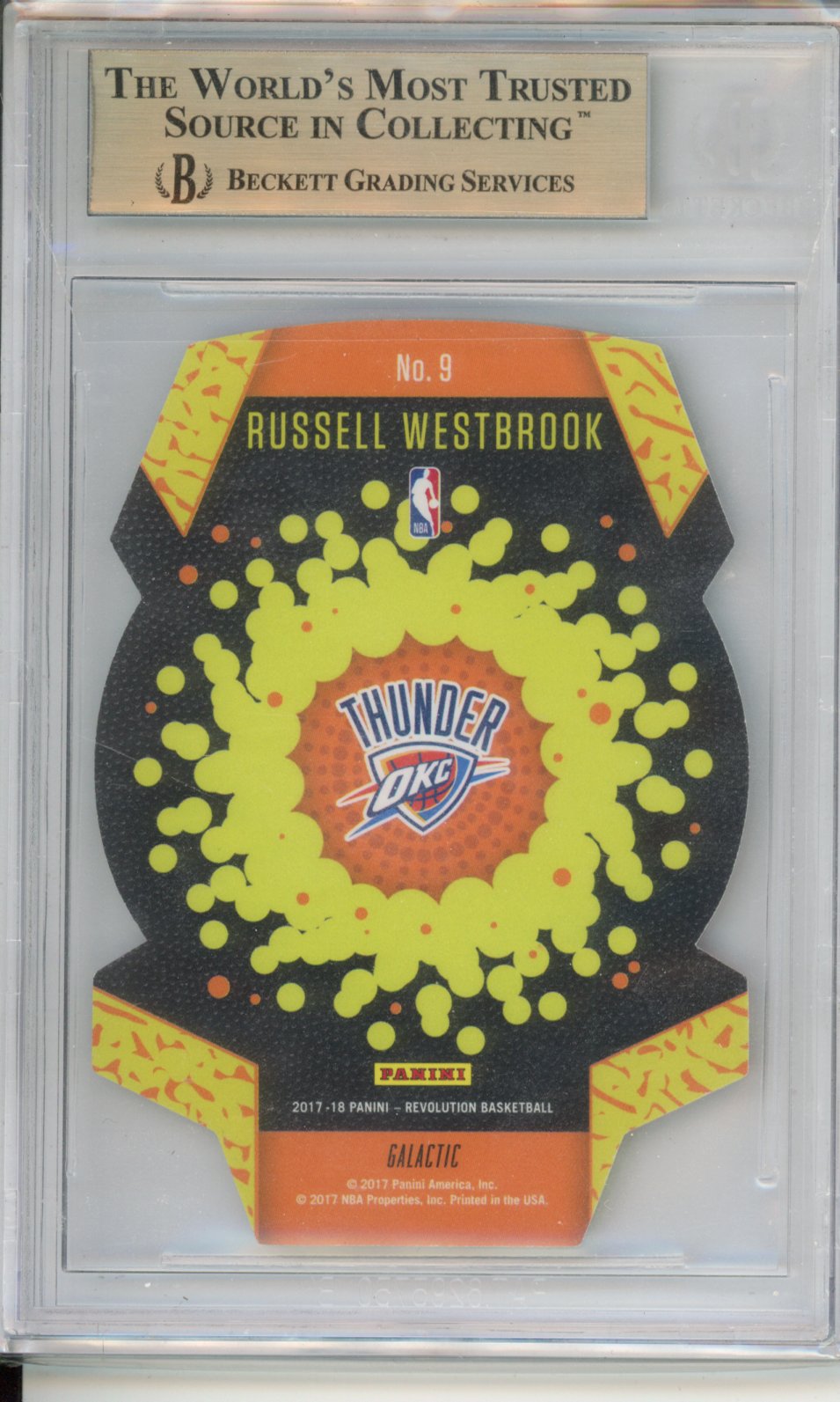 2017 Panini Revolution Liftoff! Galactic Russell Westbrook #9 BGS 9.5