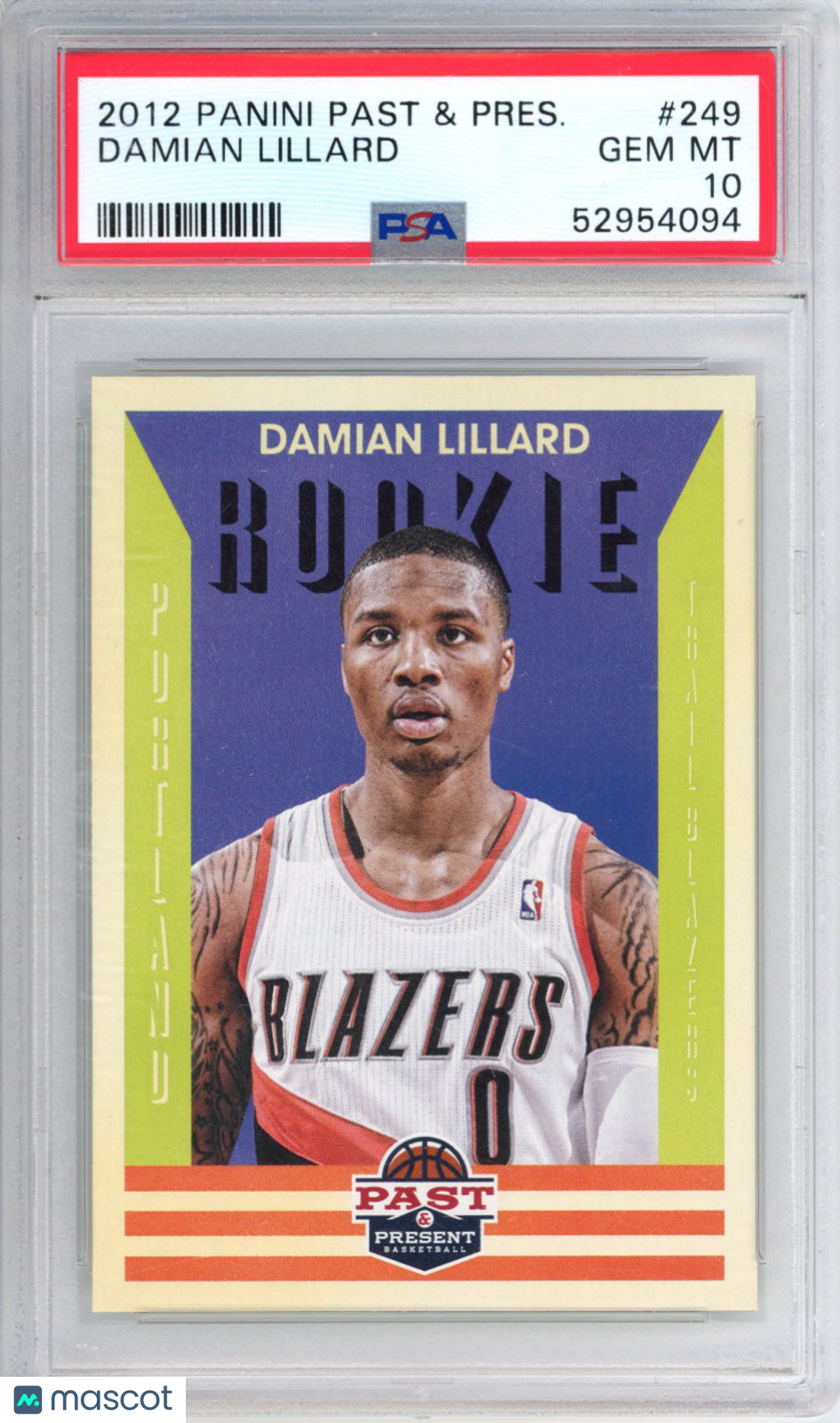 2012 Panini Past & Present Damian Lillard #249 PSA 10