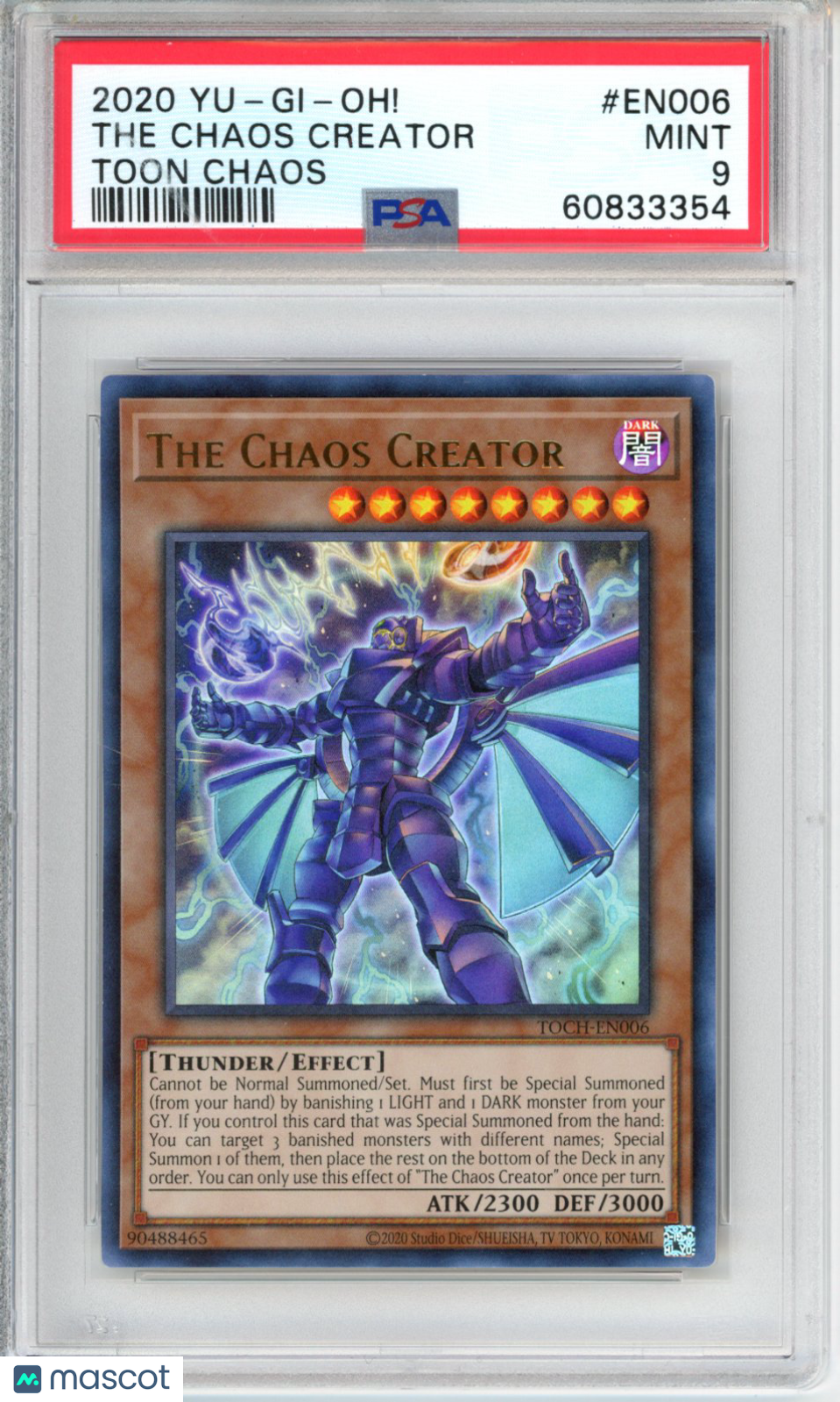 2020 Yu-Gi-Oh! The Chaos Creator #EN006 Toon Chaos PSA 9