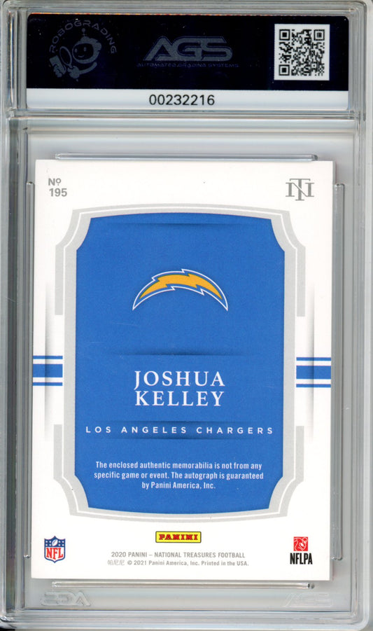 Football 2020 Panini National Treasures Joshua Kelley #195 /20 AGS 9