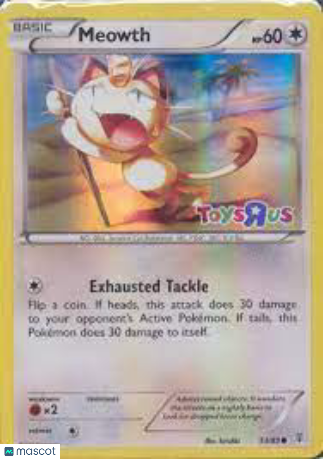 2016 Pokemon Generations Meowth Toys R' Us Stamp #053 AGS 9.5