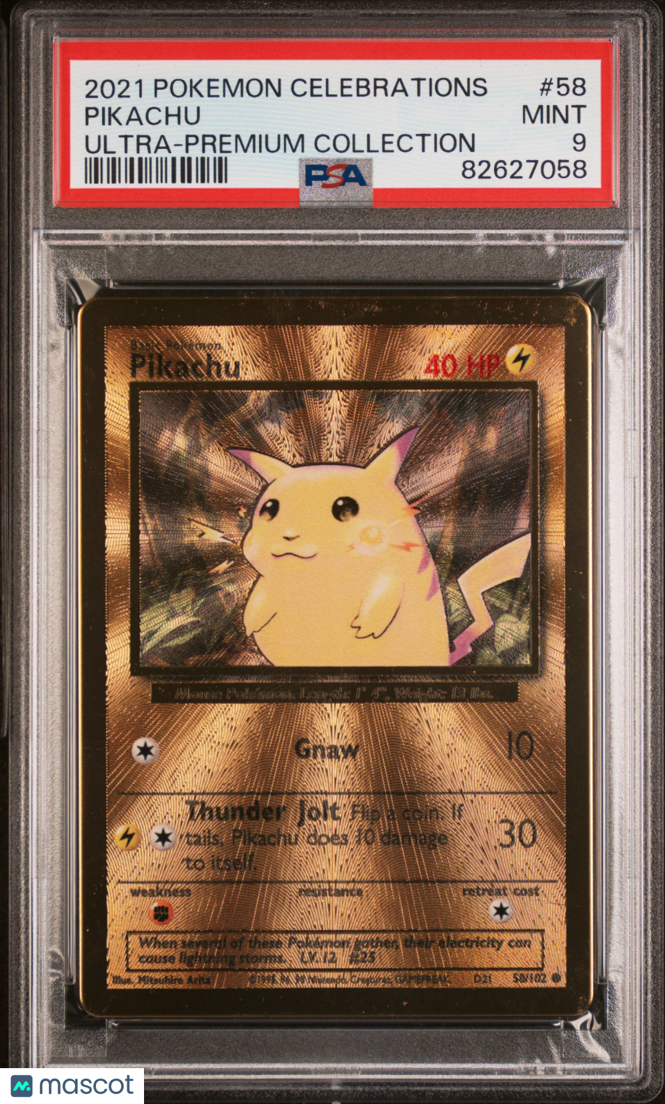 2021 Pokemon Celebrations Ultra-Premium Collection Pikachu #58 PSA 9