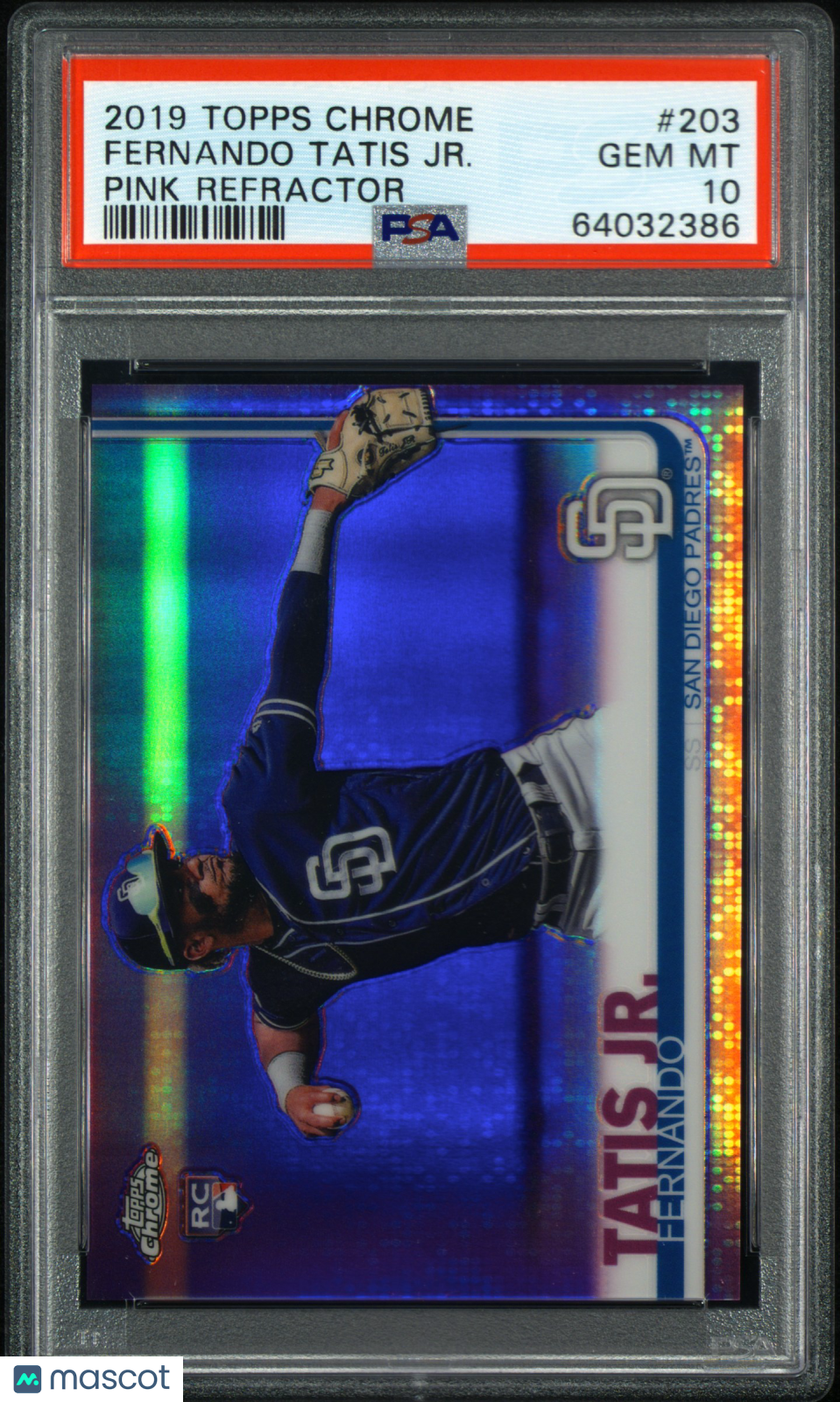 2019 Topps Chrome Fernando Tatis JR. #203 Pink Refractor RC Rookie PSA 10