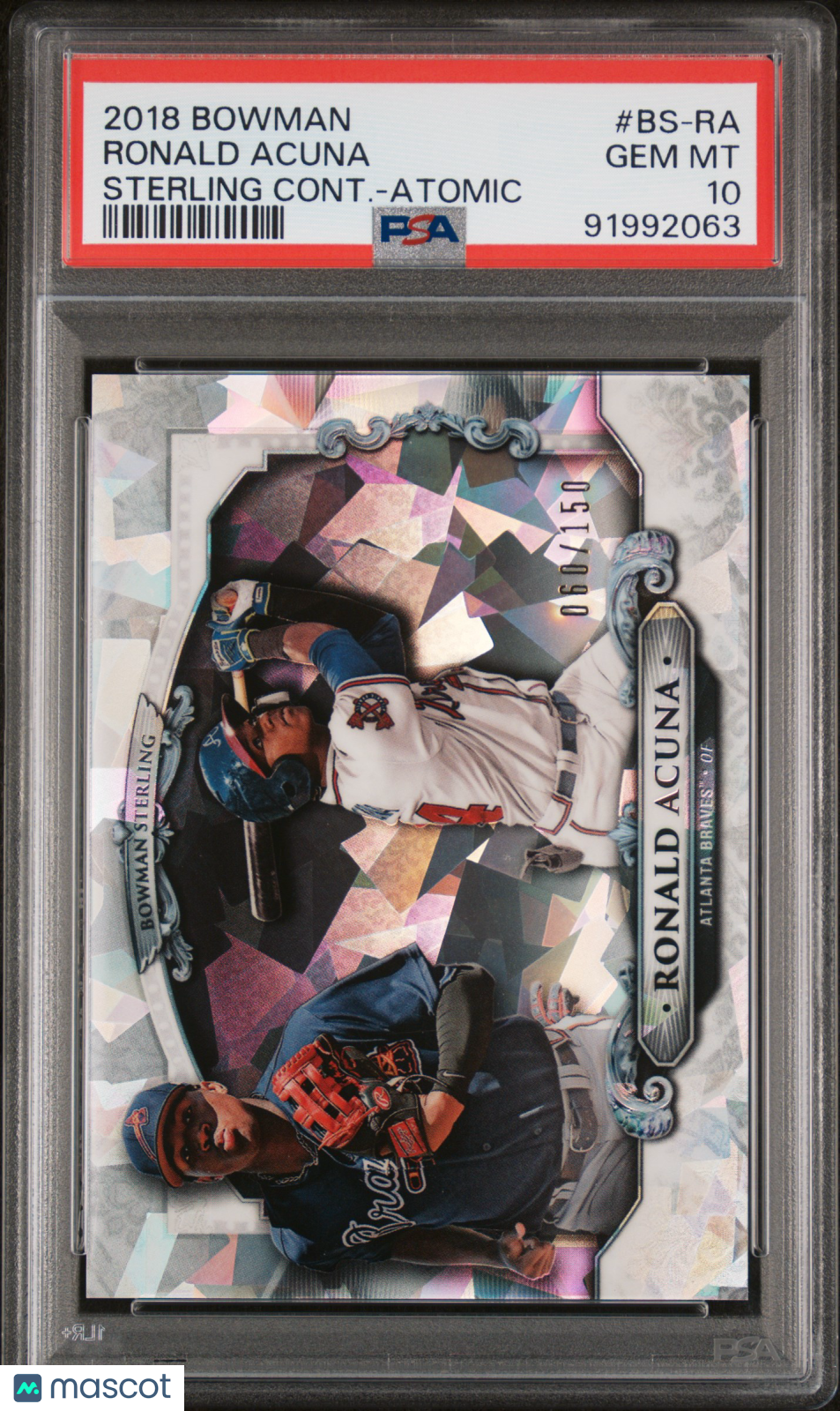 2018 Bowman Sterling Continuity Ronald Acuna #BS-RA Cont. Atomic PSA 10