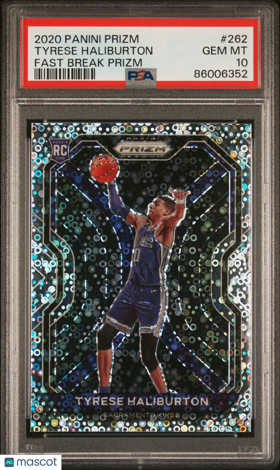 2020 Panini Prizm Tyrese Haliburton #262 Fast Break PSA 10