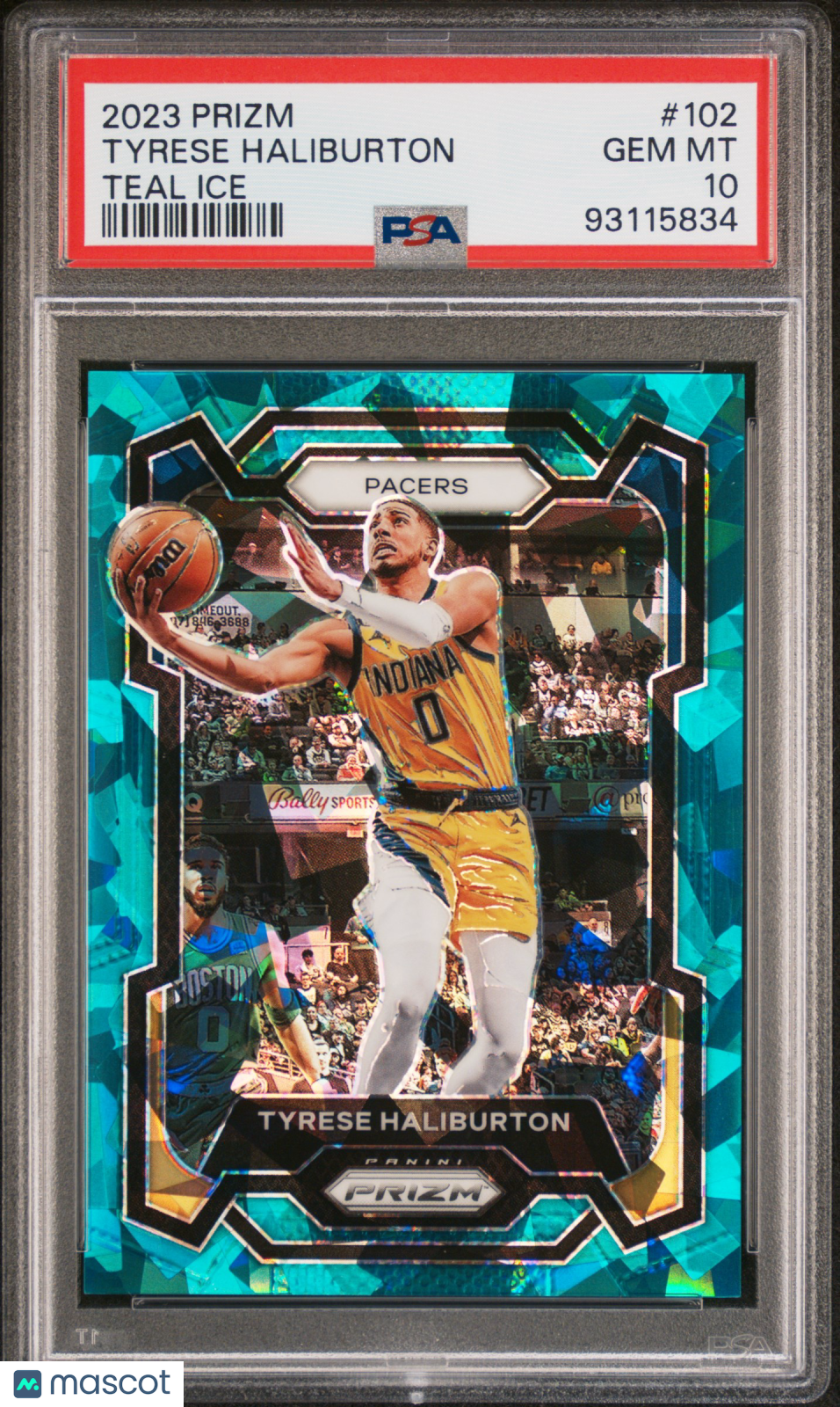 2023 Panini Prizm Tyrese Haliburton #102 Teal Ice PSA 10