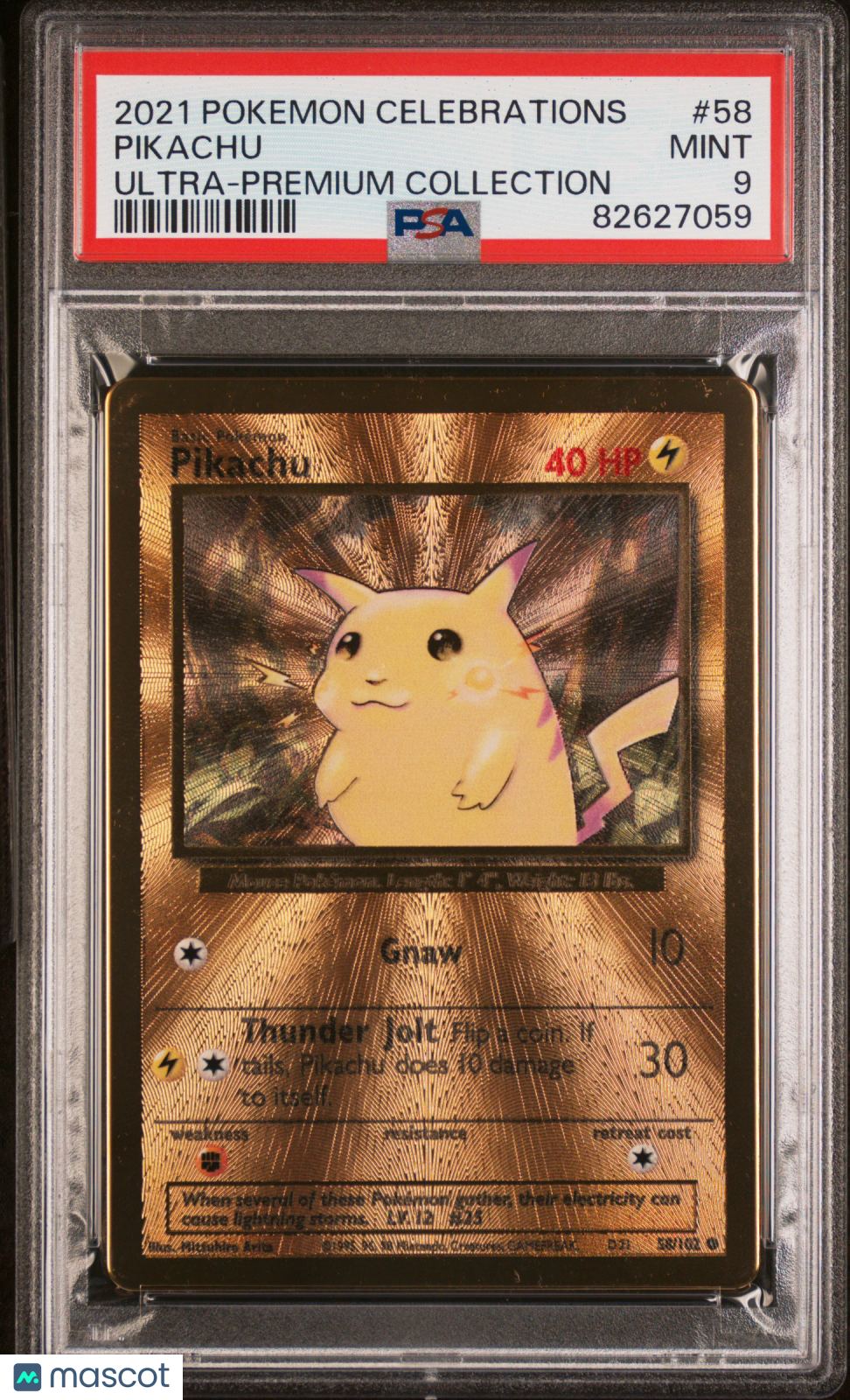 2021 Pokemon Celebrations Ultra-Premium Collection Pikachu #58 PSA 9