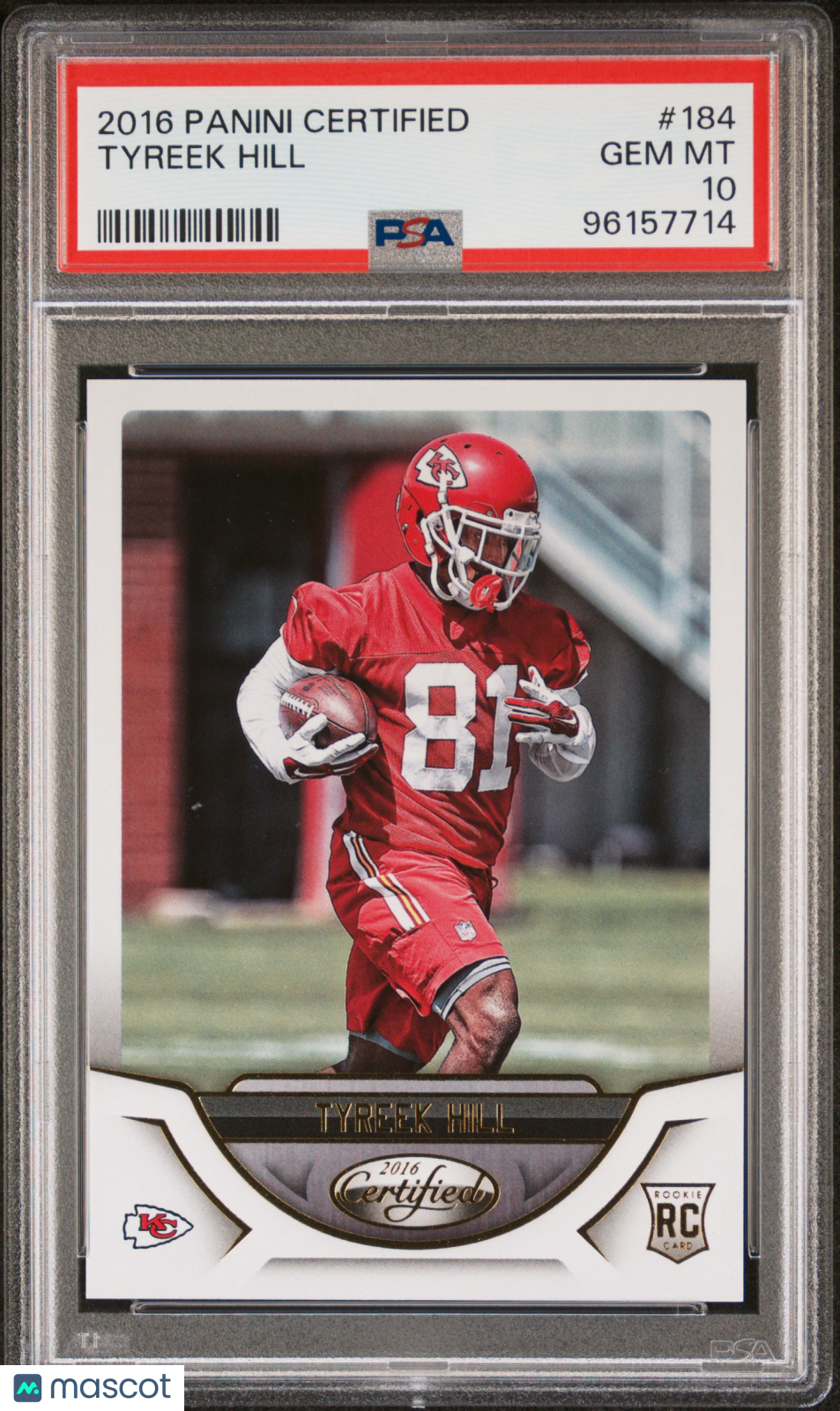 2016 Panini Certified RC /999 Tyreek Hill #184 PSA 10