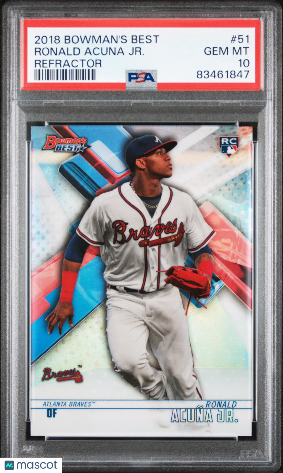 2018 Bowman's Best Ronald Acuna JR. #51 Refractor PSA 10