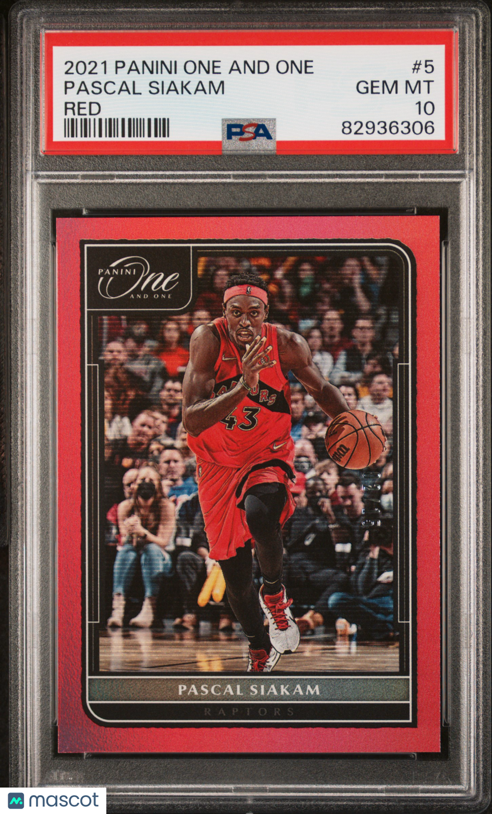 2021 Panini One And One Pascal Siakam #5 Red PSA 10