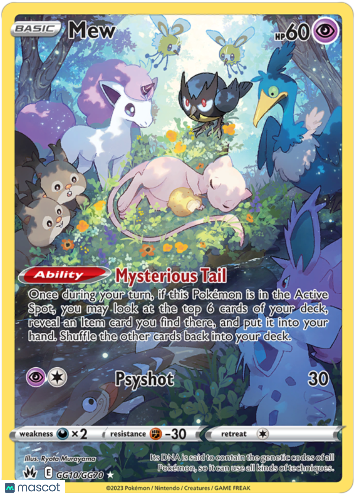 2023 Pokemon Crown Zenith Mew #GG10 AGS 10