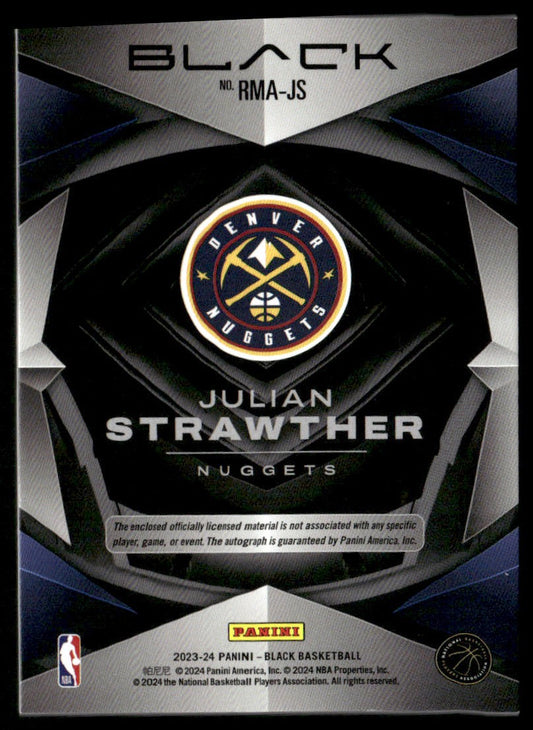 2023-24 Panini Black Julian Strawther RPA /15 #RMAJS