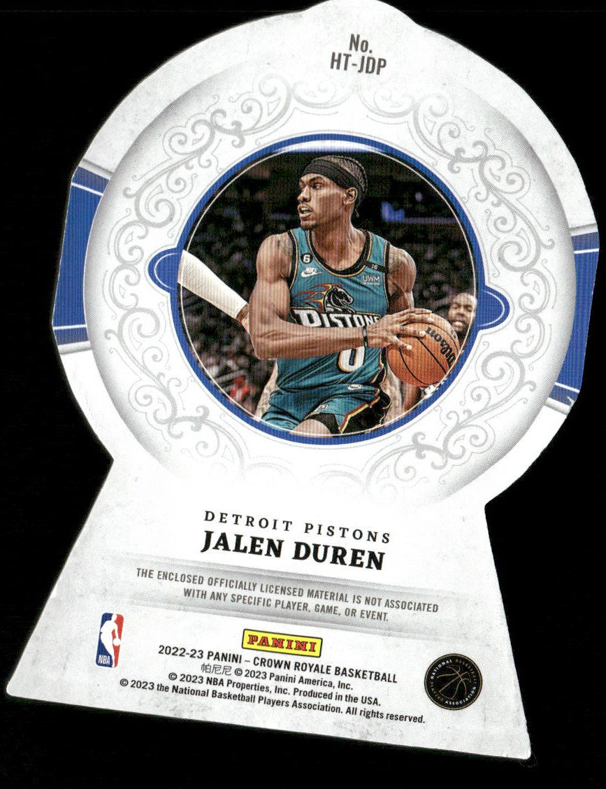 2022-23 Crown Royale Jalen Duren Heirs to the Throne patch #HT-JDP