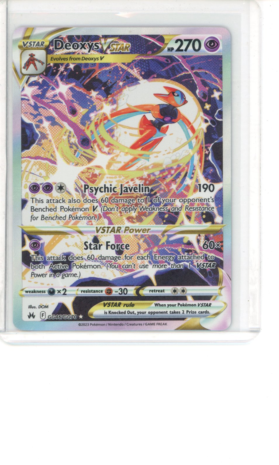 Deoxys VSTAR #GG46 Pokemon Crown Zenith NM