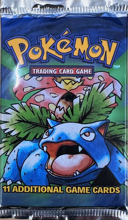 1999 Pokemon Base Set Pack Triangle Pack Error Venasaur Art