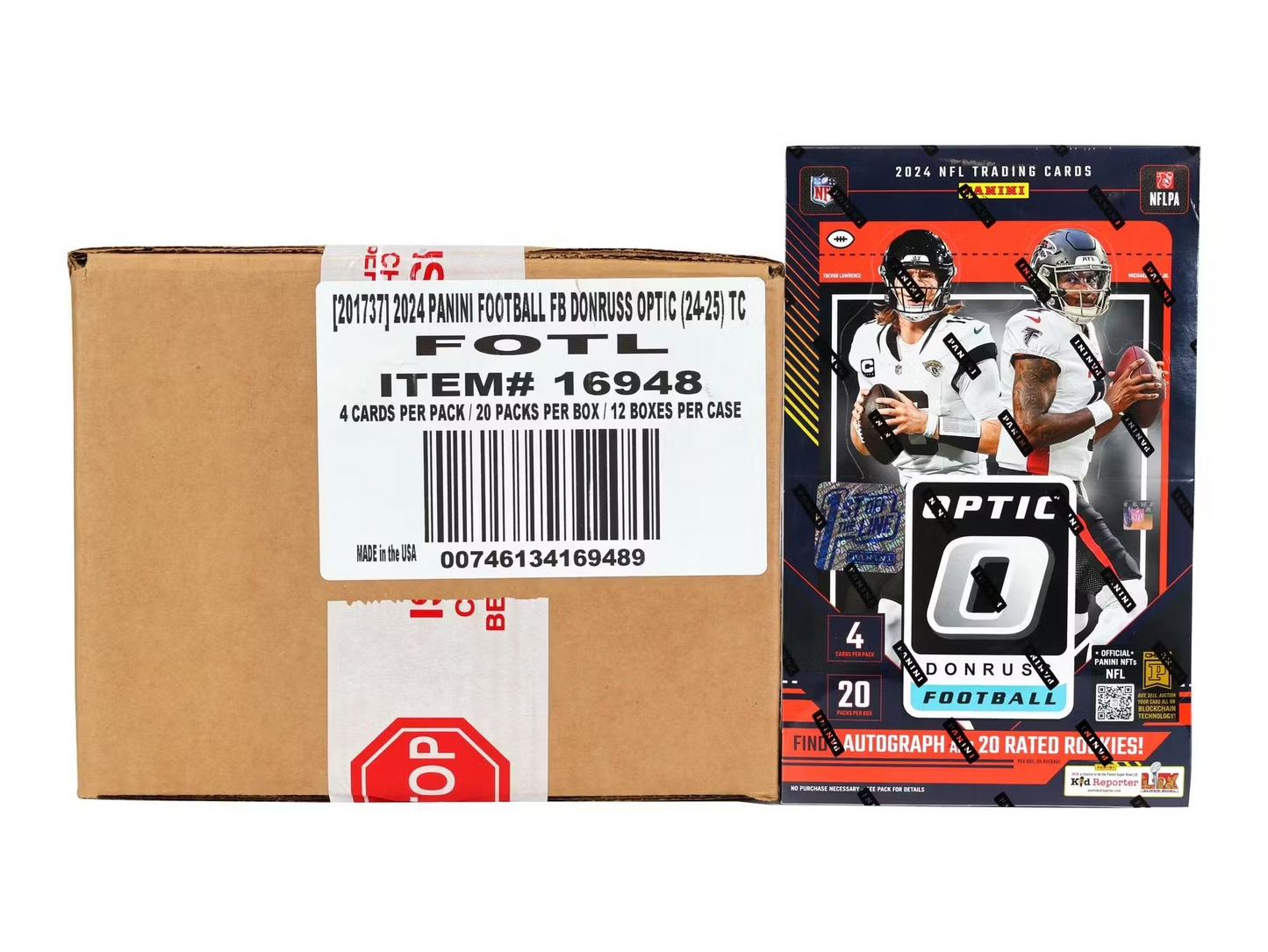 2024 Panini Donruss Optic Football 1st Off The Line Hobby 12-Box Case