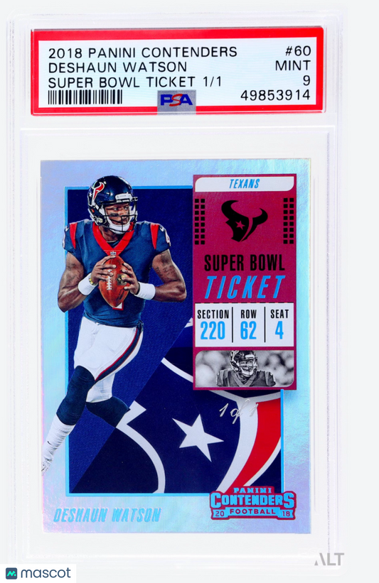 2018 Panini Contenders Deshaun Watson #60 PSA 9