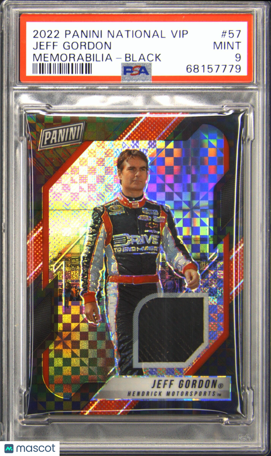 2022 Panini National VIP Memorabilia #57 Jeff Gordon Black 2/5 PSA 9