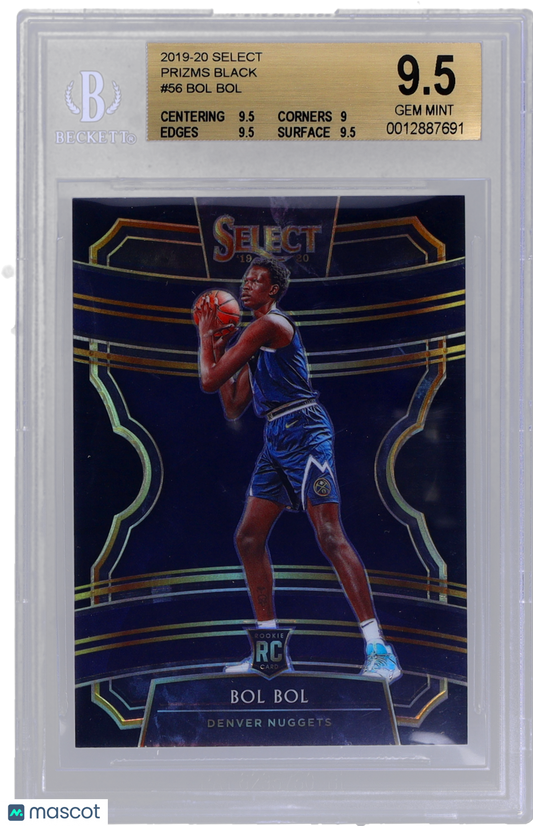 2019 Select Prizms Black Bol Bol #56 Prizms Black 1/1 BGS 9.5