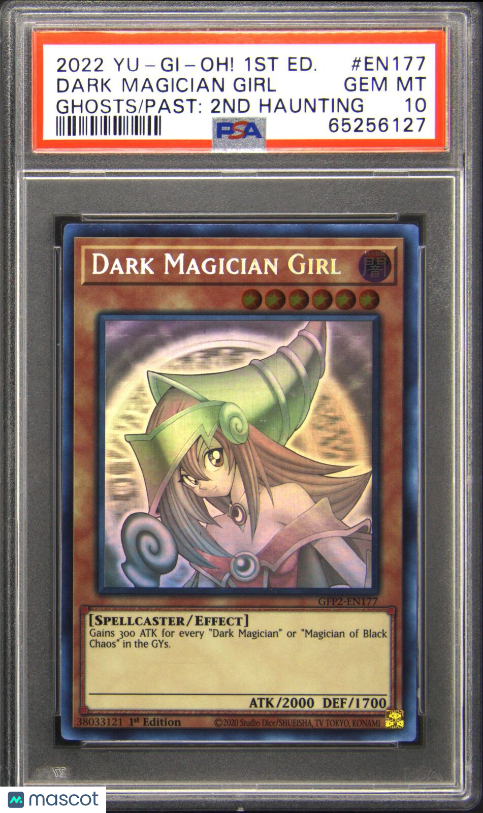 2022 Yu-Gi-Oh! 1st Edition Holo Dark Magician Girl #EN177 Ghost Rare PSA 10