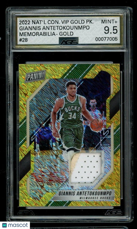 2022 National Convention VIP Giannis Antetokounmpo Memorabilia Gold AGS 9.5