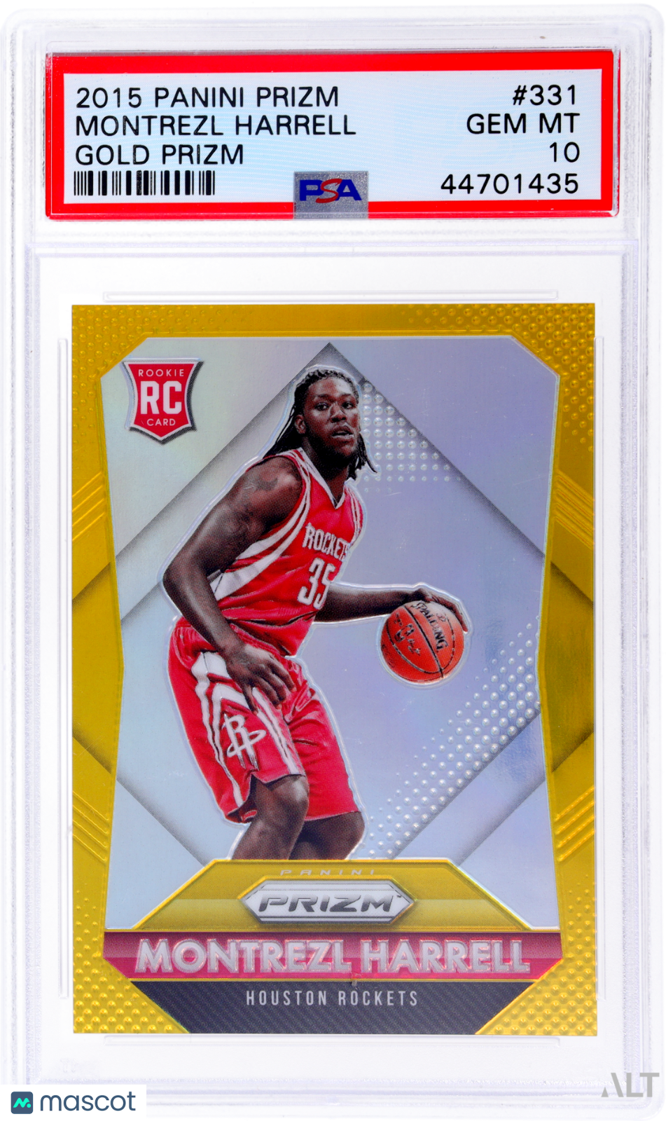 2015 Panini Prizm Montrezl Harrell #331 Gold Prizm /10 PSA 10