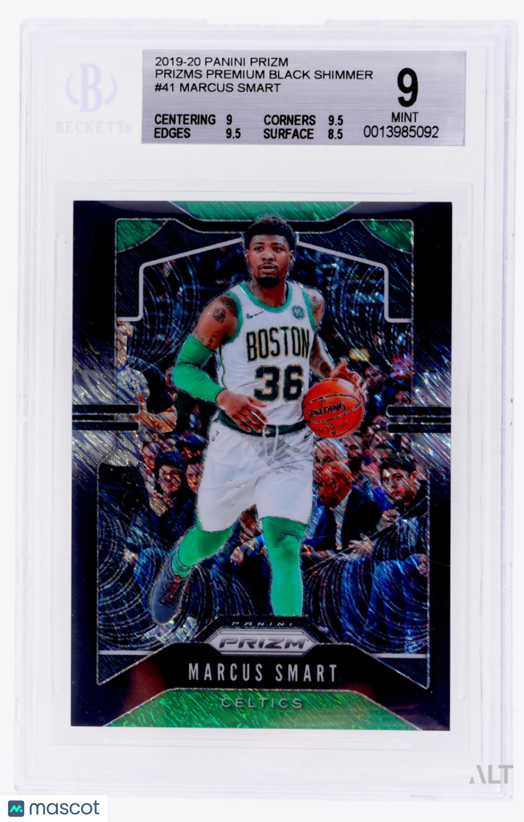 Panini Prizm Marcus Smart #41 Premium Black Shimmer Prizm 1/1 BGS 9