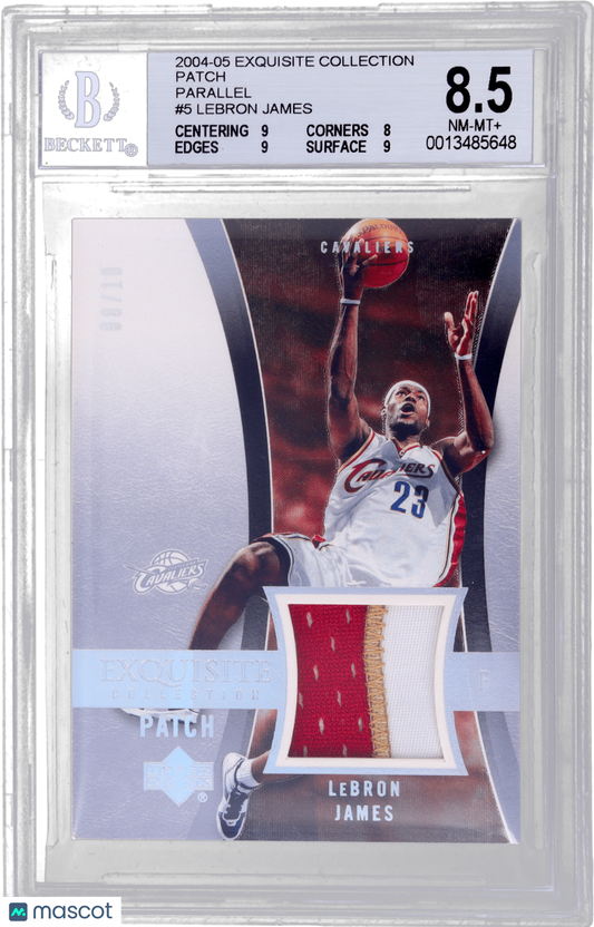 Upper Deck Exquisite Collection LeBron James #5 Patch Parallel BGS 8.5