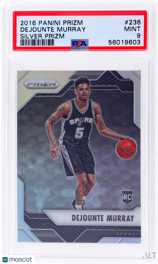 2016 Panini Prizm Dejounte Murray #236 Silver Prizm PSA 9