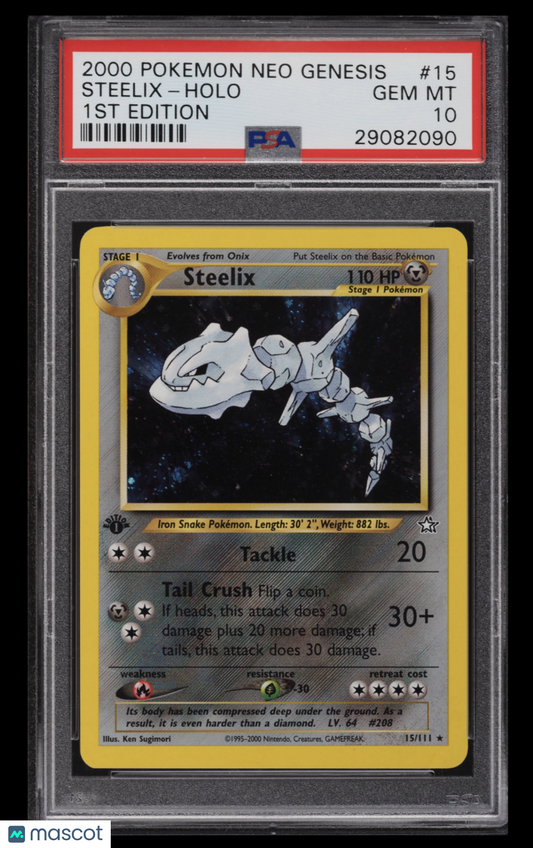 2000 Pokemon Neo Genesis Steelix #15/111 English 1st Edition PSA 10