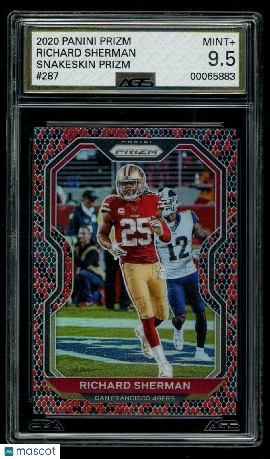 2020 Panini Prizm Richard Sherman #287 Snakeskin Prizm AGS 9.5