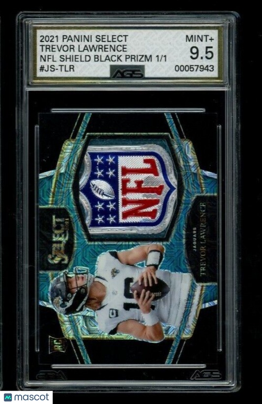2021 Select Trevor Lawrence #JS-TLR NFL Shield Black Prizm Rookie RC AGS 9.5 1/1