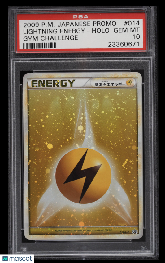 2009 Pokemon Gym Challenge Lightning Energy #014/L-P Japanese PSA 10