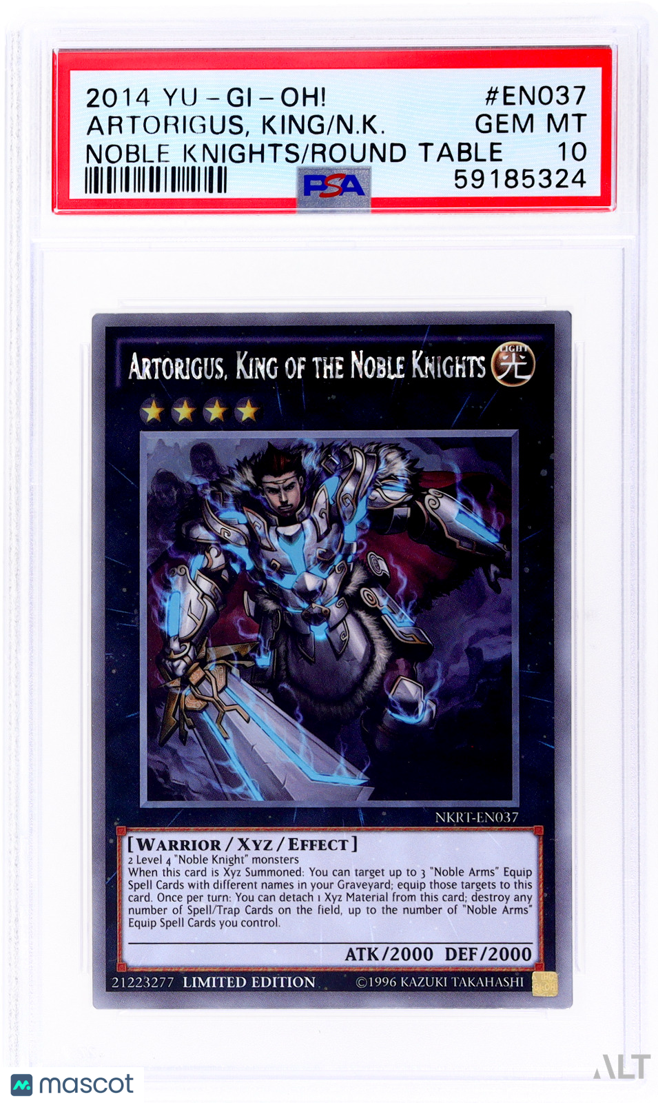 2014 Yu-Gi-Oh! Artorigus, King of the Noble Knights #NKRT-EN037 PSA 10