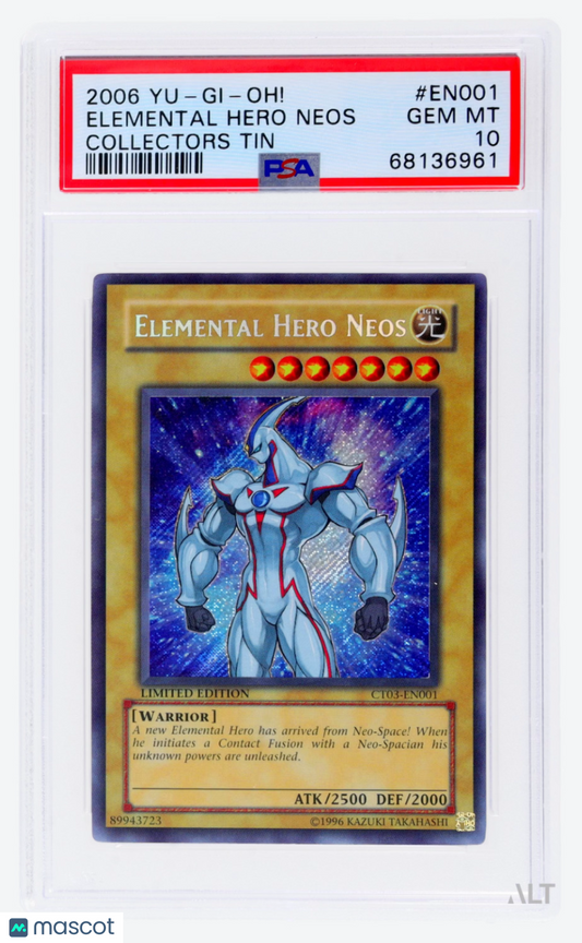 2006 Konami Collectors Tin Elemental Hero Neos #CT03-EN001 English PSA 10