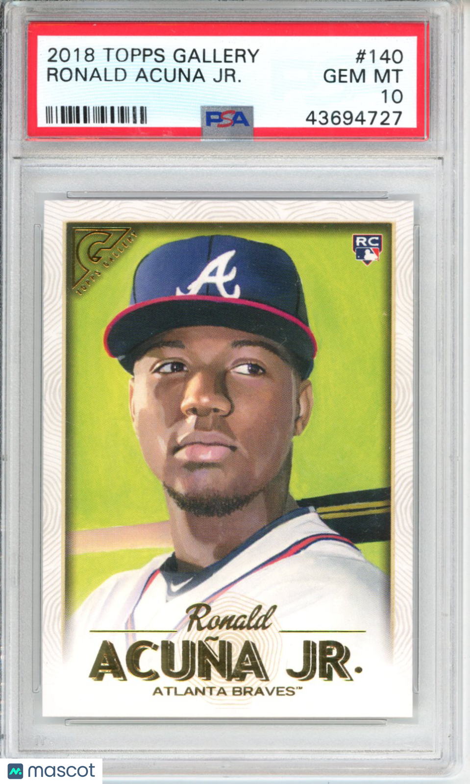 2018 Topps Gallery Ronald Acuna JR. #140 PSA 10