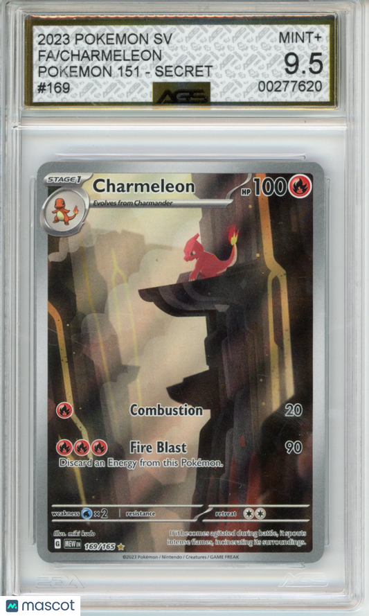 2023 Pokemon 151 Charmeleon #169 AGS 9.5