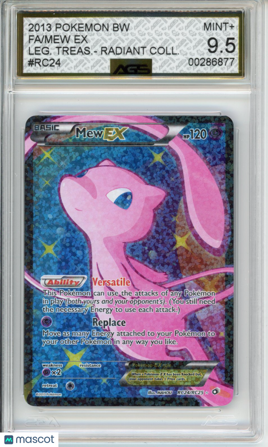 2013 Pokemon Radiant Collection Mew EX #RC24/RC25 AGS 9.5