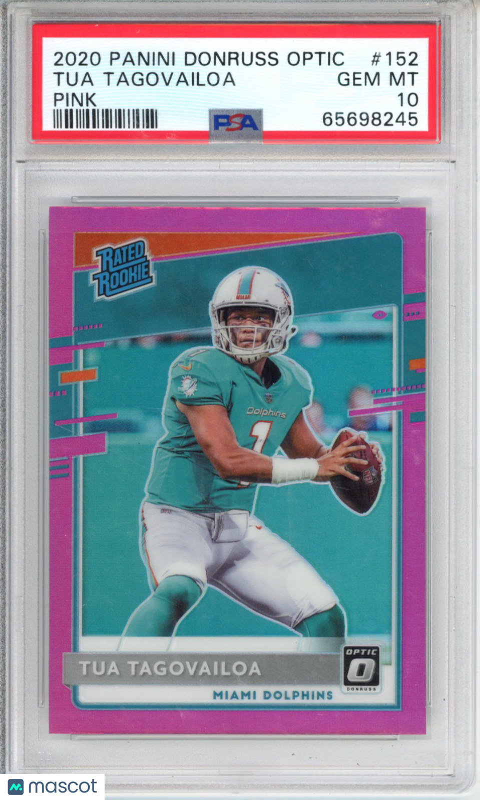 2020 Panini Donruss Optic Tua Tagovailoa #152 Pink PSA 10