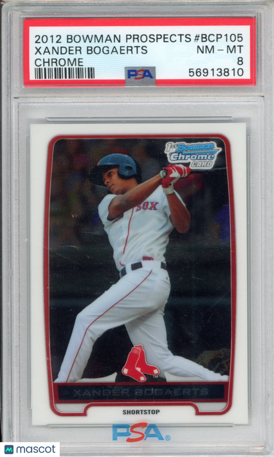 2012 Bowman Prospects Xander Bogaerts #BCP105 Chrome PSA 8