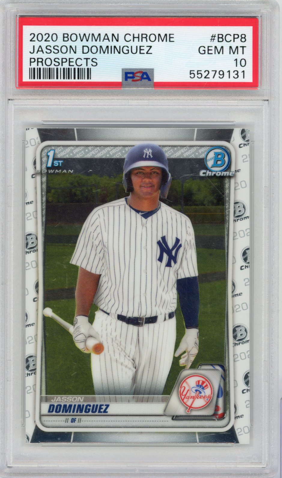 2020 Bowman Chrome Prospects Baseball Jasson Dominguez #BCP-8 Yellow English PSA 10