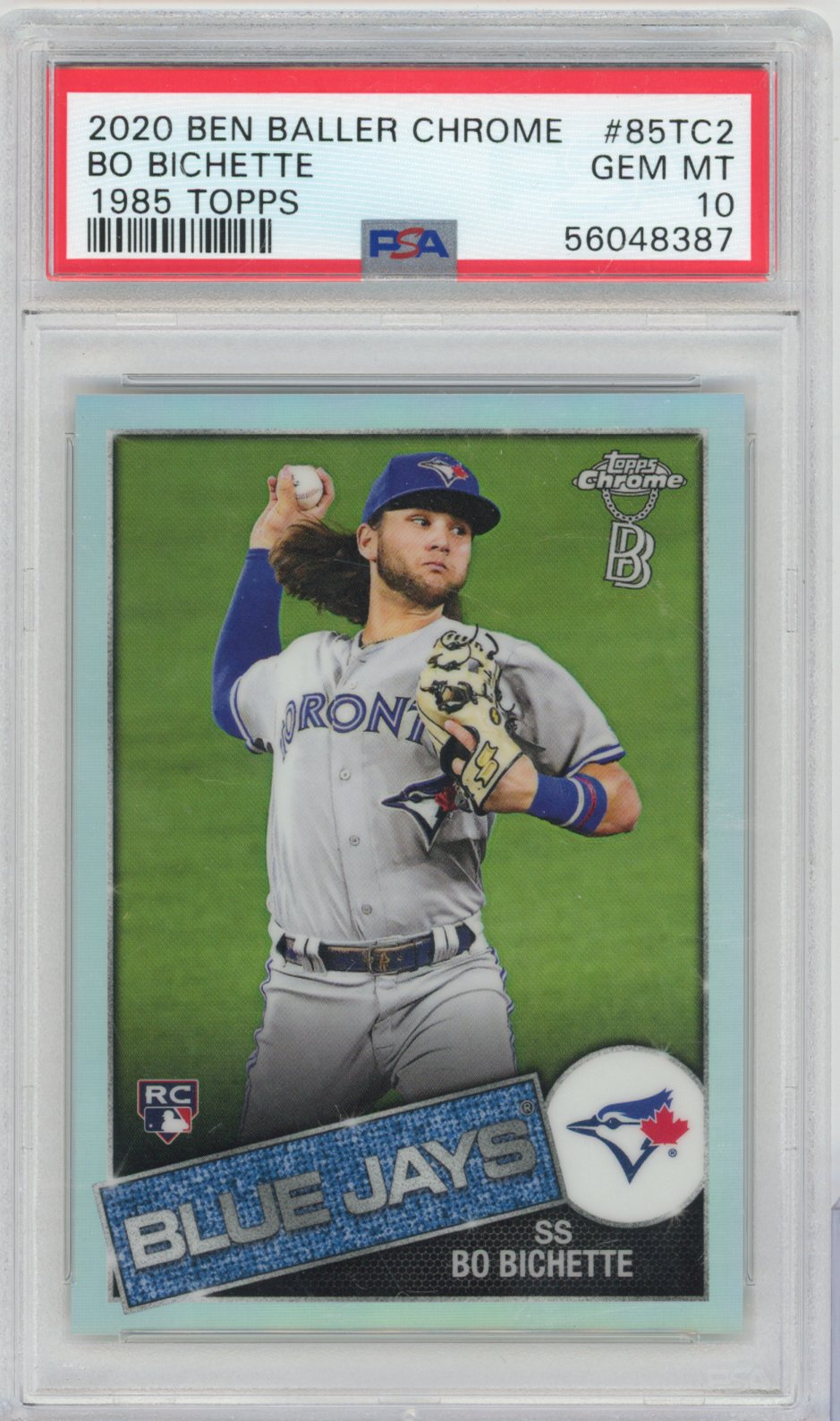 2020 Topps Chrome Baseball Bo Bichette #85TC-2 English PSA 10